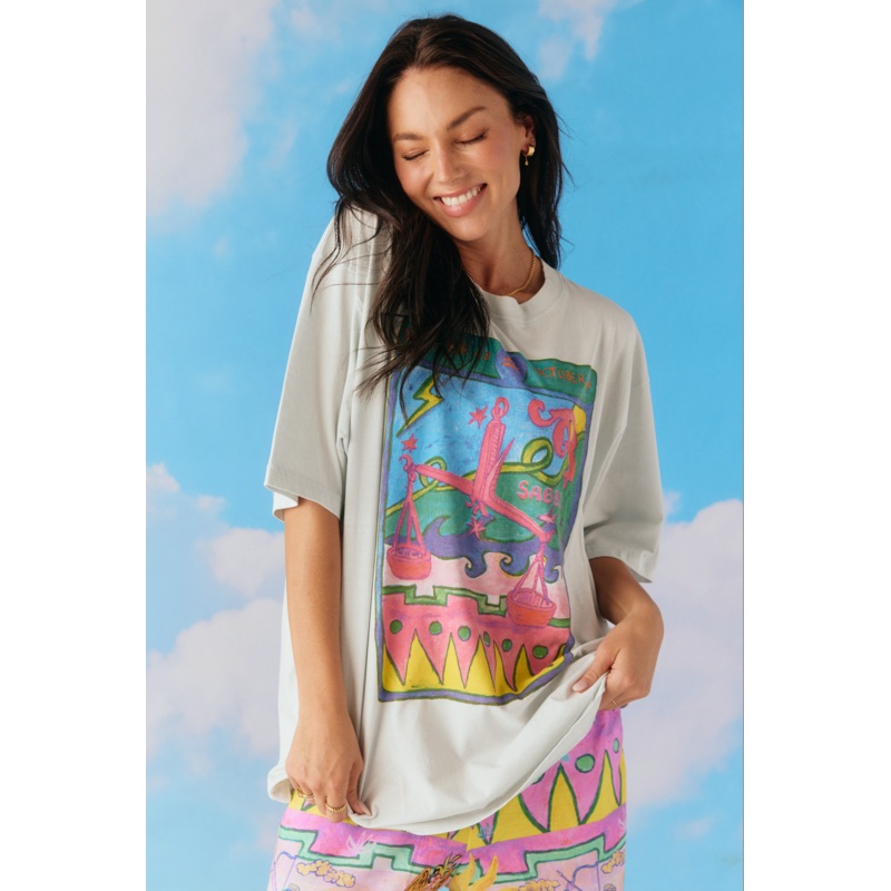 THE VERY OVERSIZED LIBRA TEE – ICE MELT XXS