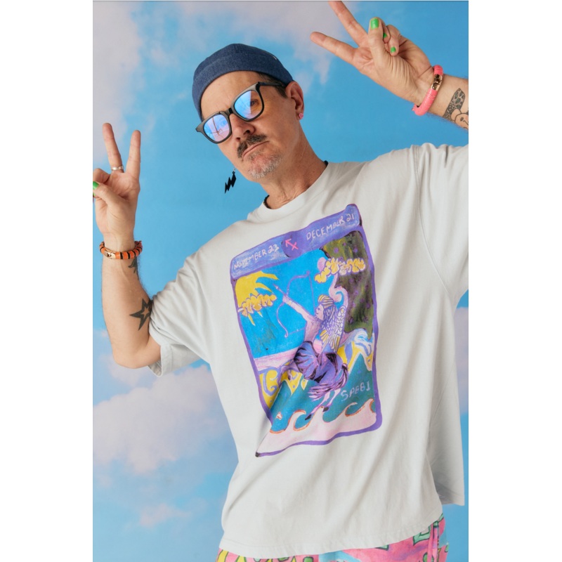 THE VERY OVERSIZED SAGITTARIUS TEE – LIGHT SKY BLUE XXS