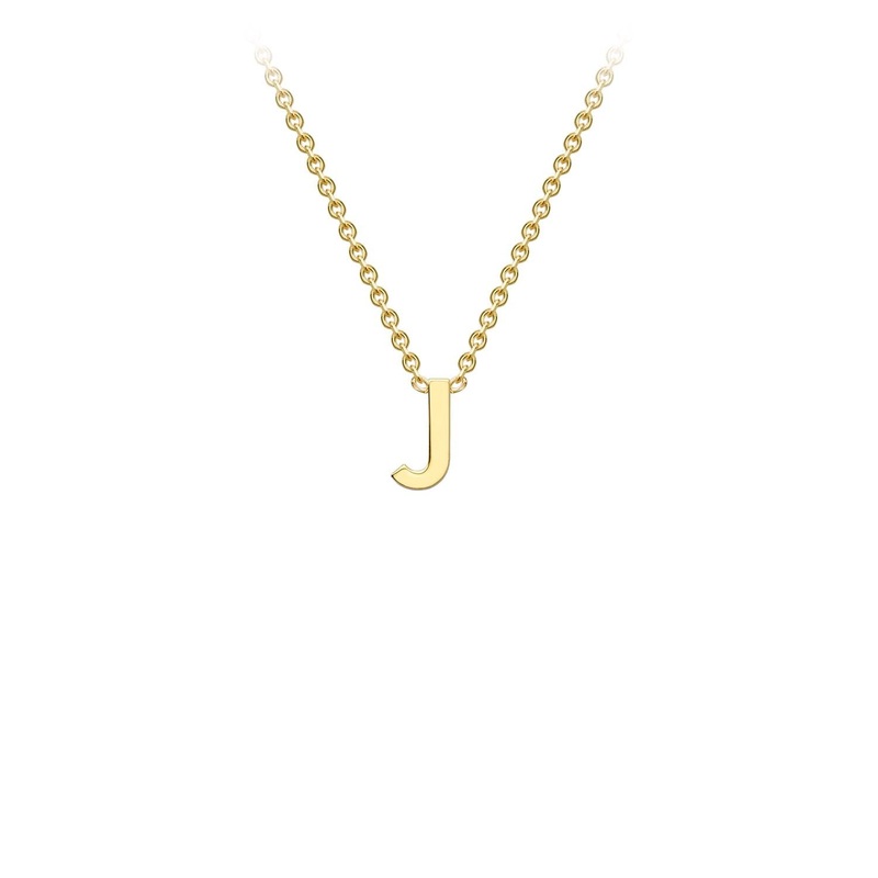 9ct Yellow Gold ‘J’ Initial Adjustable Letter Necklace 38/43cm