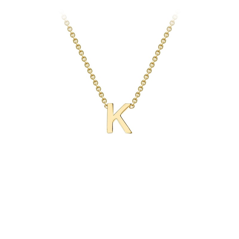 9ct Yellow Gold ‘K’ Initial Adjustable Letter Necklace 38/43cm