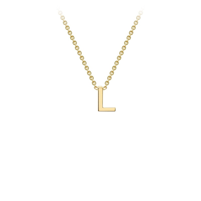 9ct Yellow Gold ‘L’ Initial Adjustable Letter Necklace 38/43cm