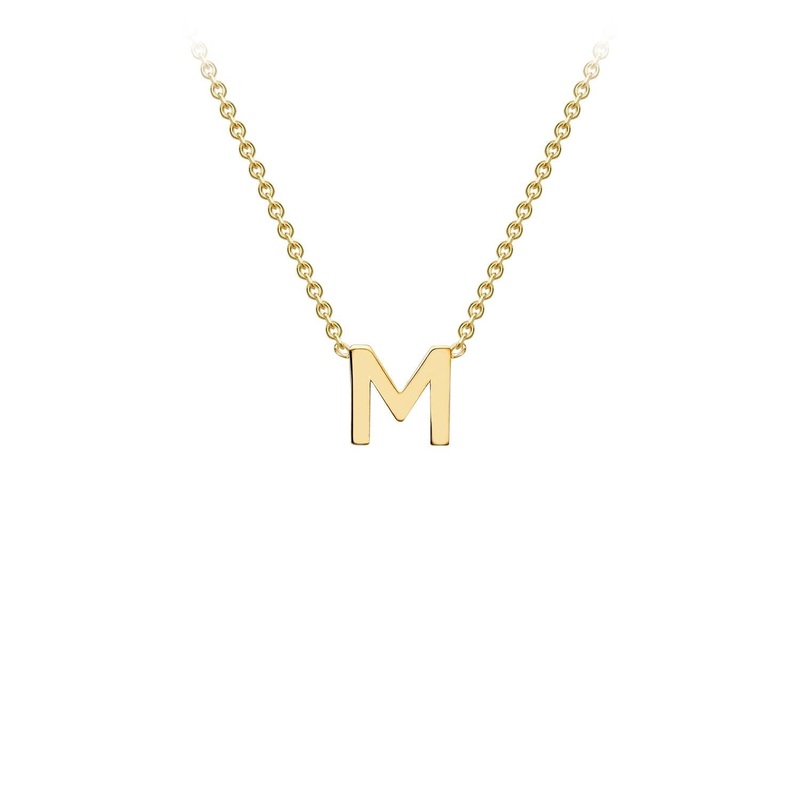 9ct Yellow Gold ‘M’ Initial Adjustable Letter Necklace 38/43cm