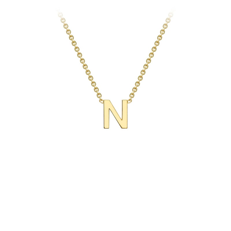 9ct Yellow Gold ‘N’ Initial Adjustable Letter Necklace 38/43cm