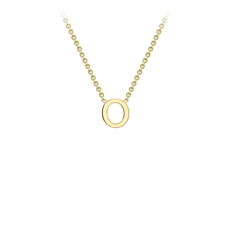 9ct Yellow Gold ‘O’ Initial Adjustable Letter Necklace 38/43cm