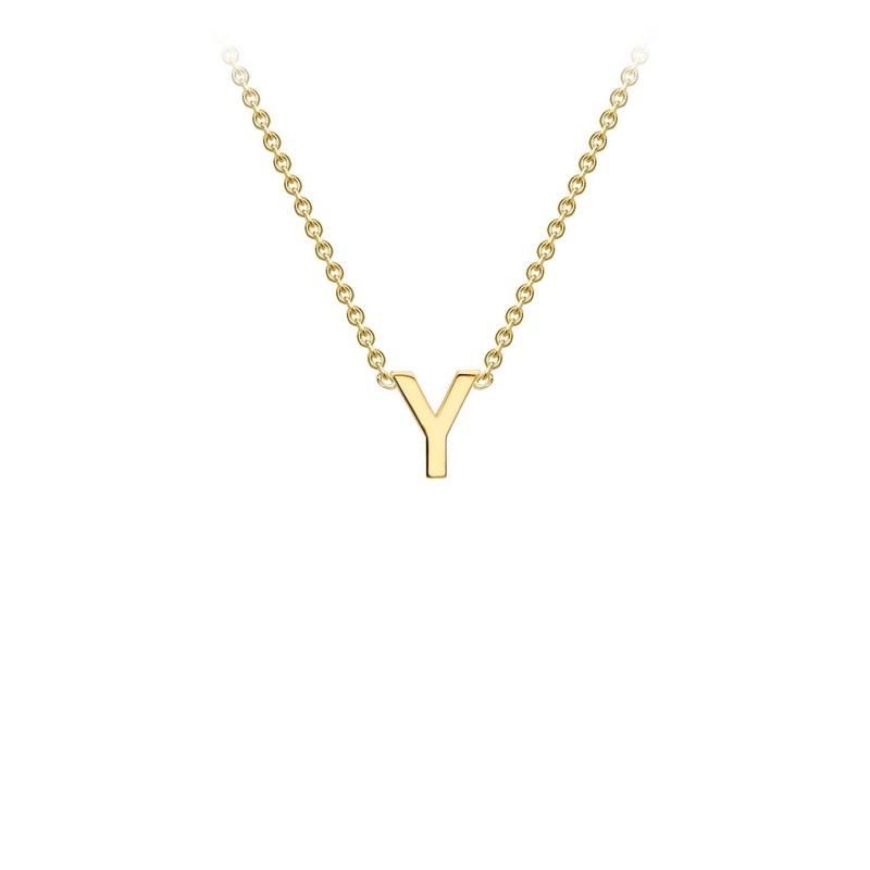 9ct Yellow Gold ‘Y’ Initial Adjustable Letter Necklace 38/43cm