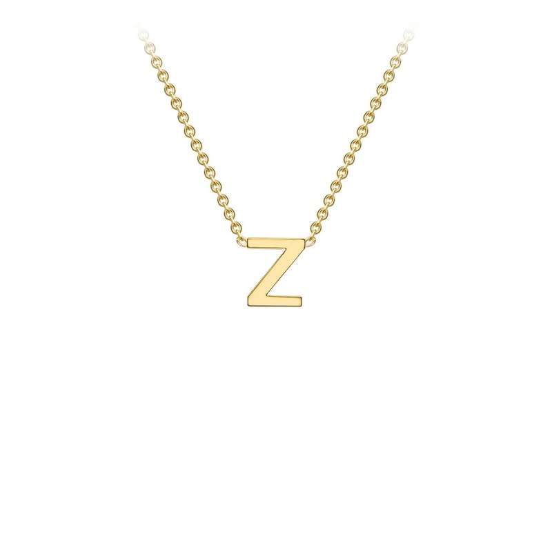 9ct Yellow Gold ‘Z’ Initial Adjustable Letter Necklace 38/43cm