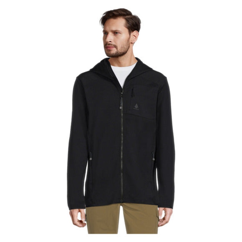 MENS MCKALE FLEECE ZIP UP HOODIE BLACK S