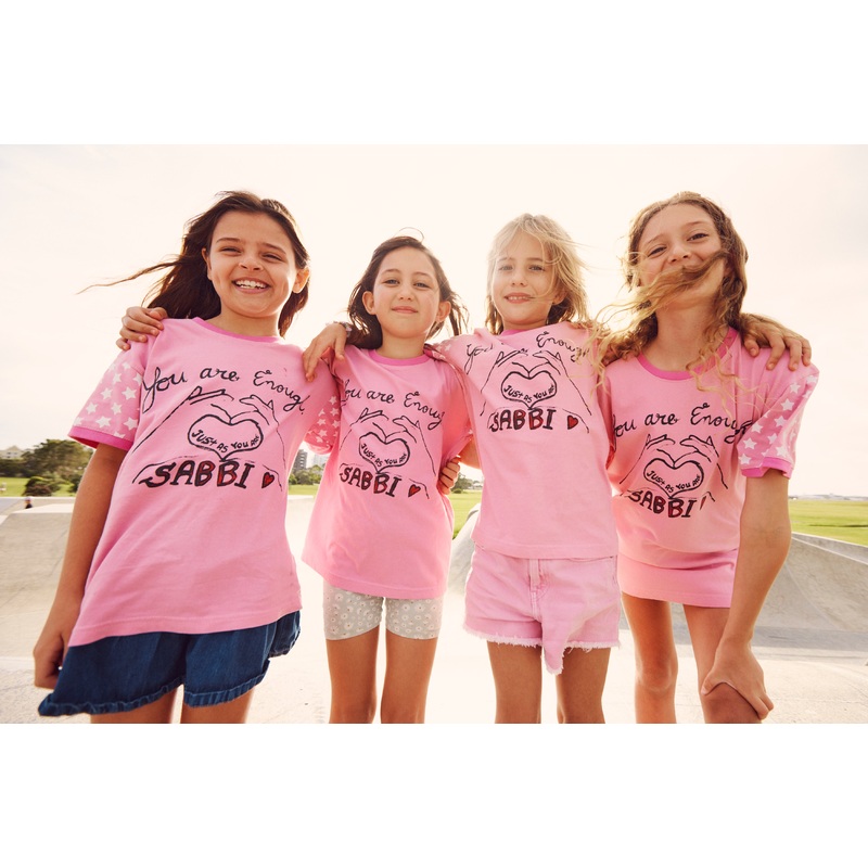 YOU ARE ENOUGH KIDS TEE – Pink 2