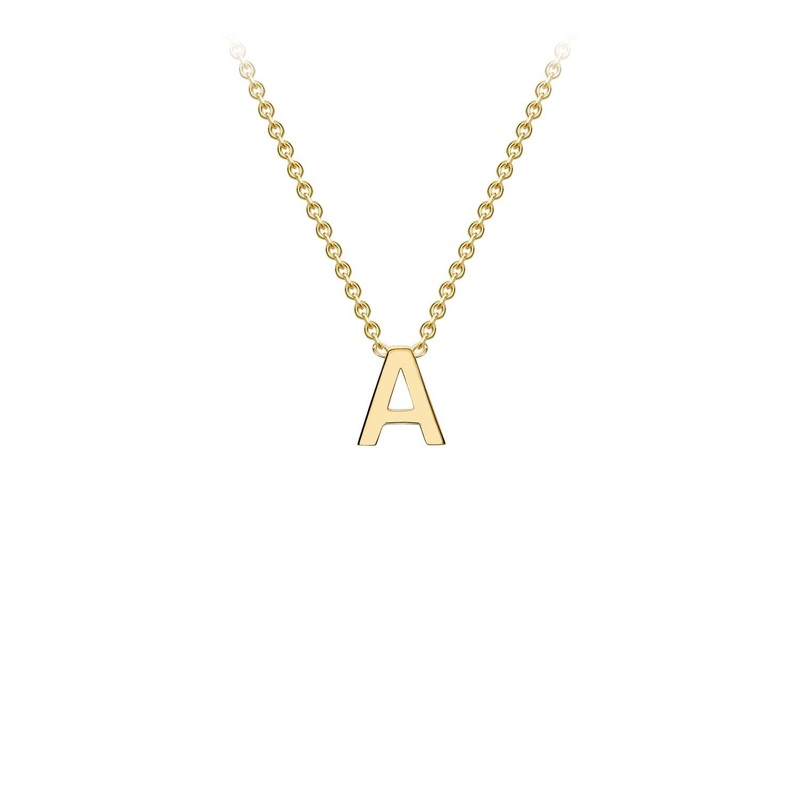 9ct Yellow Gold ‘A’ Initial Adjustable Letter Necklace 38/43cm