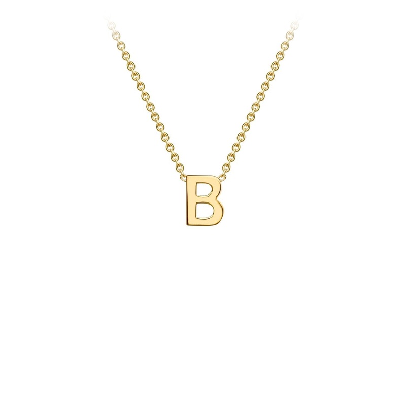 9ct Yellow Gold ‘B’ Initial Adjustable Letter Necklace 38/43cm