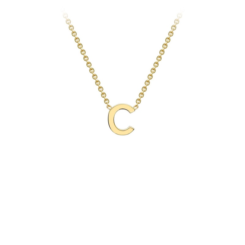 9ct Yellow Gold ‘C’ Initial Adjustable Letter Necklace 38/43cm