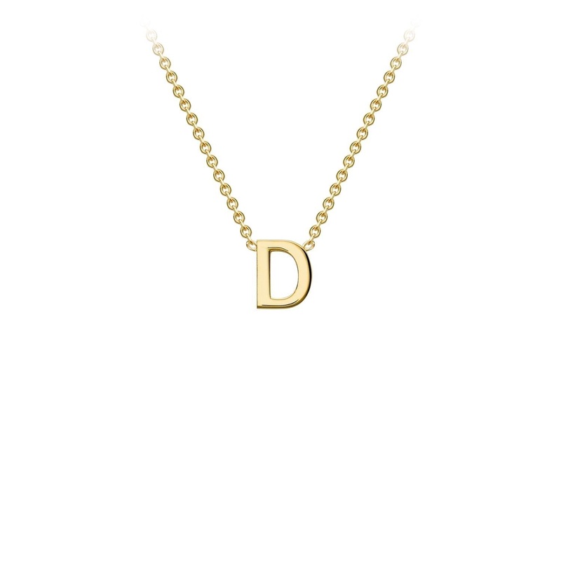 9ct Yellow Gold ‘D’ Initial Adjustable Letter Necklace 38/43cm