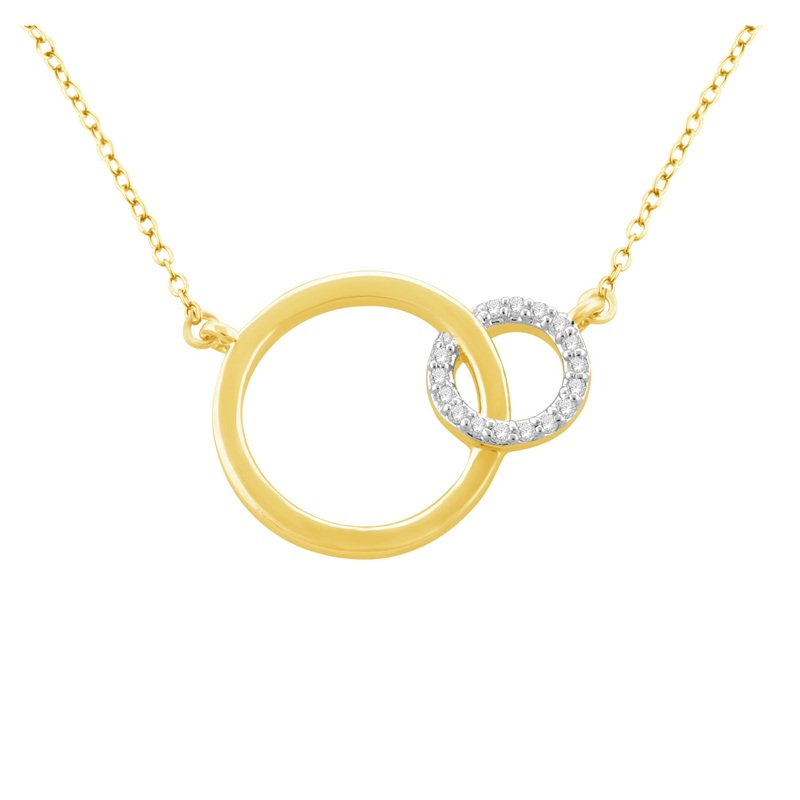 9ct yellow gold diamond necklet