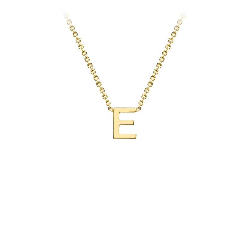 9ct Yellow Gold ‘E’ Initial Adjustable Letter Necklace 38/43cm