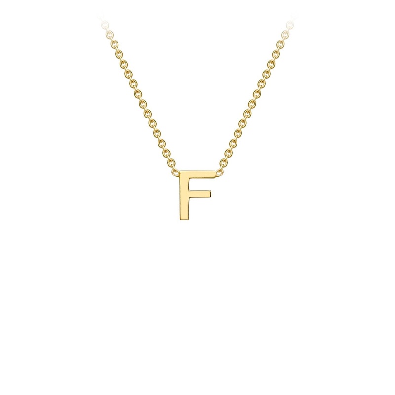 9ct Yellow Gold ‘F’ Initial Adjustable Letter Necklace 38/43cm