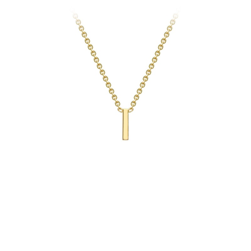 9ct Yellow Gold ‘I’ Initial Adjustable Letter Necklace 38/43cm