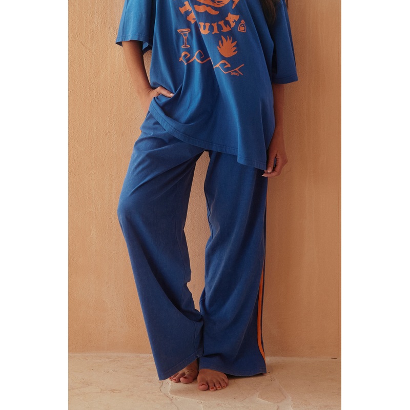 THE CHIDO PANTS – ROYAL & ORANGE XS