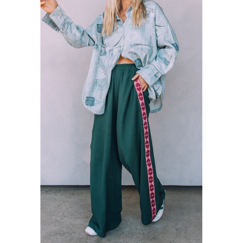 THE RAVING HEARTS PANTS – GREEN XS