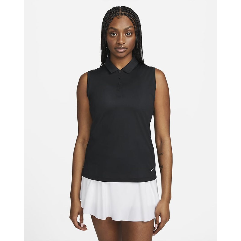 Women’s Dri-FIT Victory Sleeveless Golf Polo BLACK XS