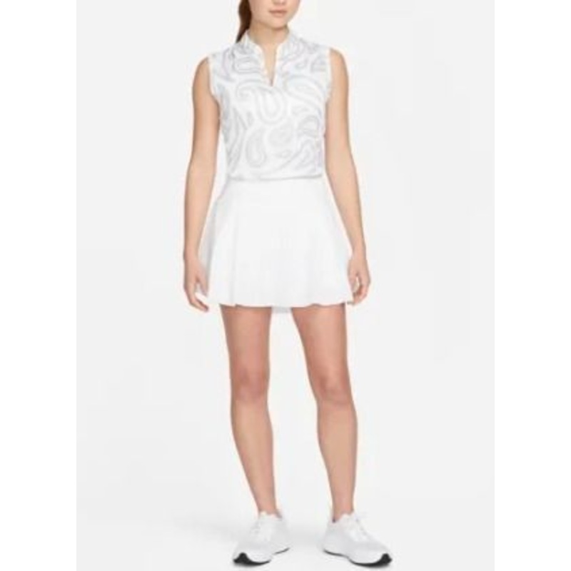 WOMENS DRI-FIT VICTORY SLEEVELESS GOLF POLO WHITE S