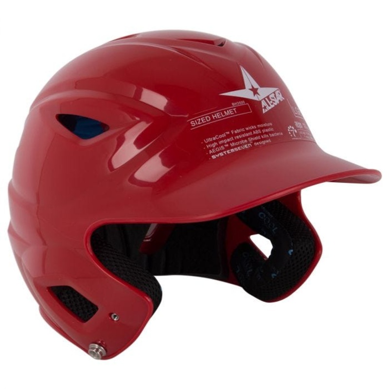 S7 Adult Solid Gloss Batting Helmet SCARLET