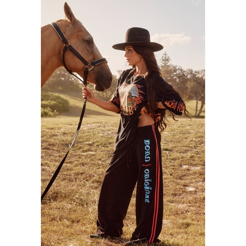 THE FLAMING COWBOY CHIDO PANTS – BLACK XXS