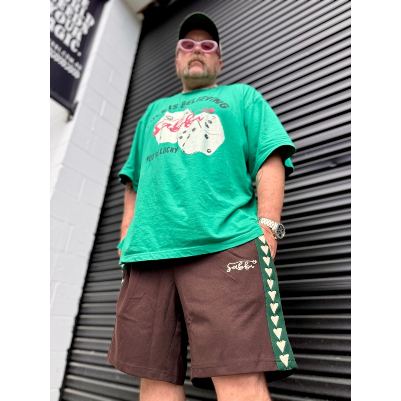 THE RAVING HEARTS SHORTS – BROWN XS