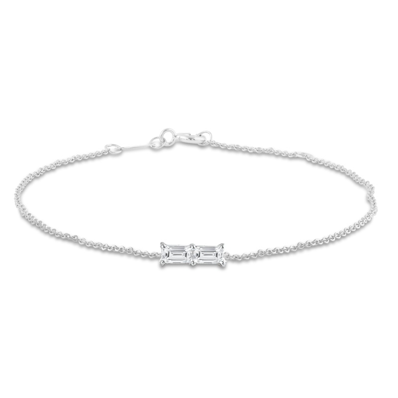 9ct White Gold 0.06ct Diamond Bracelet