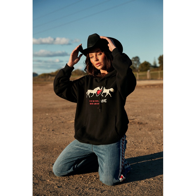 I LOVE COUNTRY MUSIC HOODIE – BLACK XXS