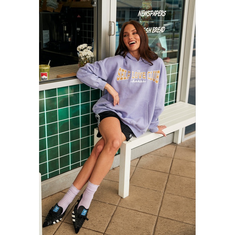 SELF LOVE CLUB HOODIE – PURPLE XS