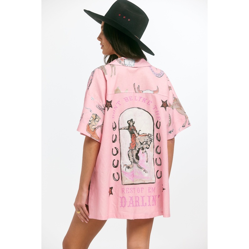 THE PATRON SHIRT – WESTERN PINK XS