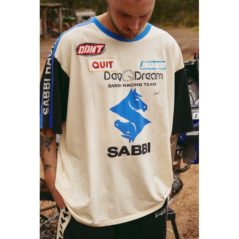 THE VERY OVERSIZED DON’T QUIT YOUR DAY DREAM TEE – CREAM XXS