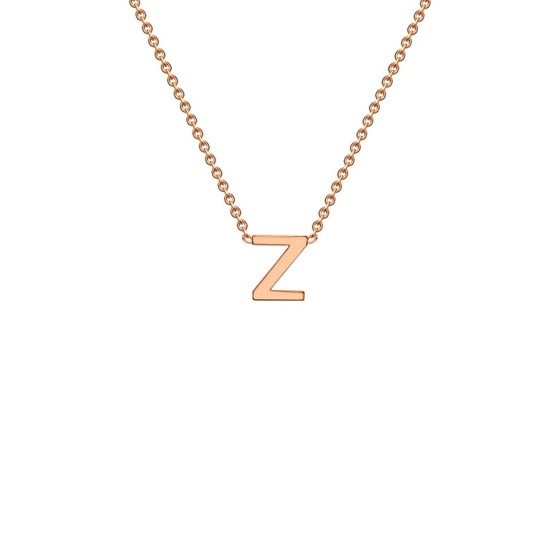9ct Rose Gold ‘Z’ Initial Adjustable Letter Necklace 38/43cm