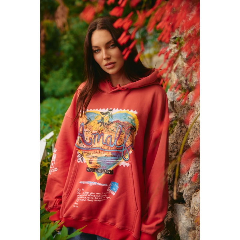 THE LOVE NOTES AMALFI HOODIE – RED XXS