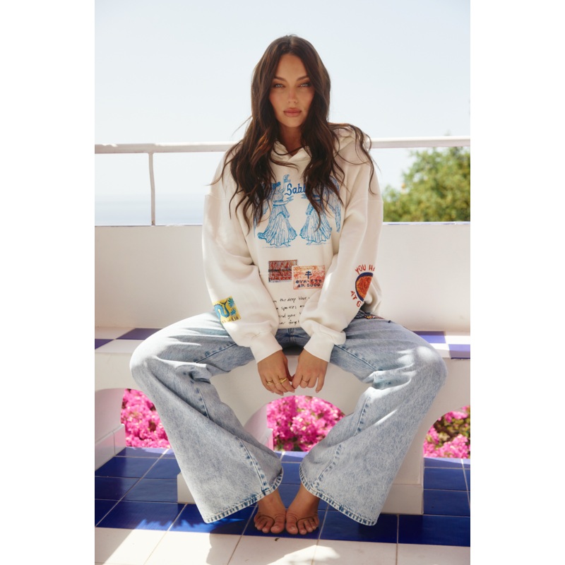 THE LOVE NOTES GREECE HOODIE – MARSHMALLOW XXS