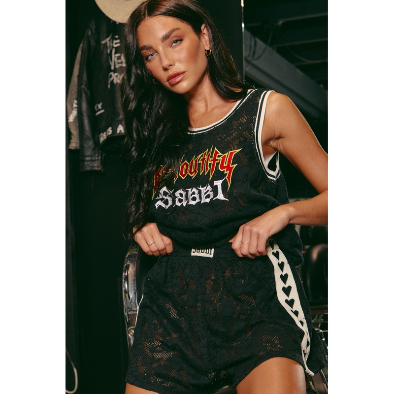 LACE BOXER SHORTS – BLACK XXS