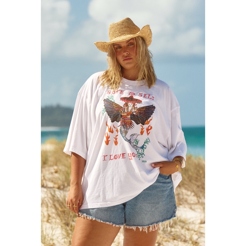 NOTE TO SELF TEE – WHITE XXS