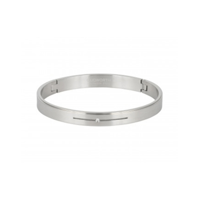 Cudworth Stainless Steel/CZ Bangle
