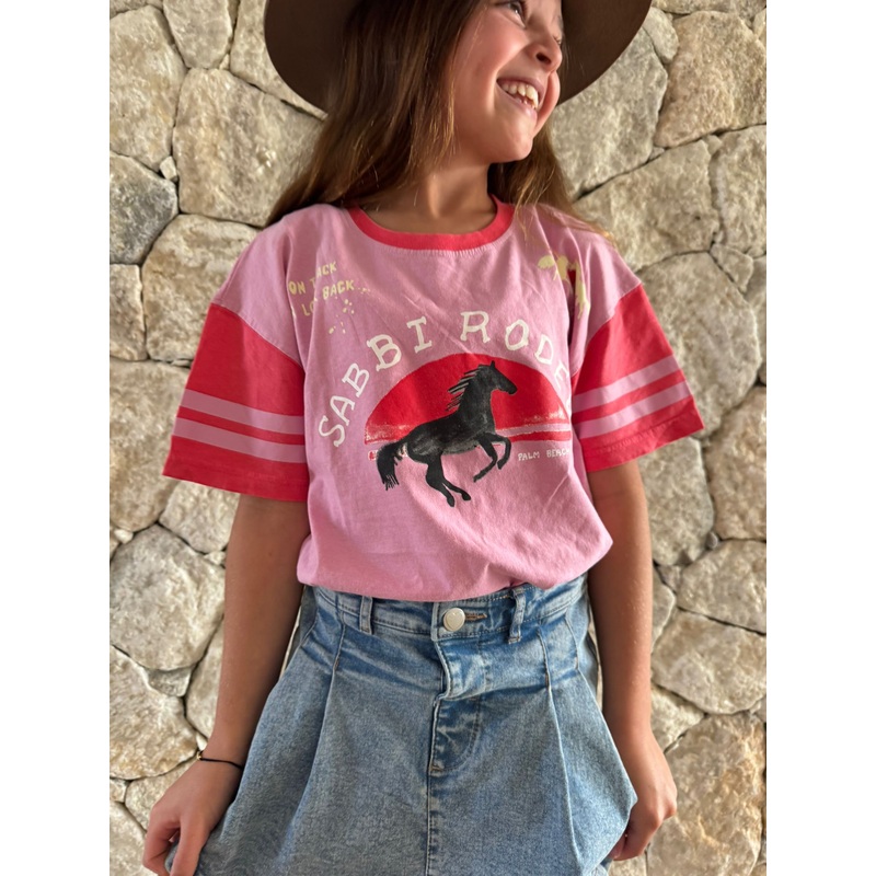 KIDS I LOVE RODEO TEE – PINK 2