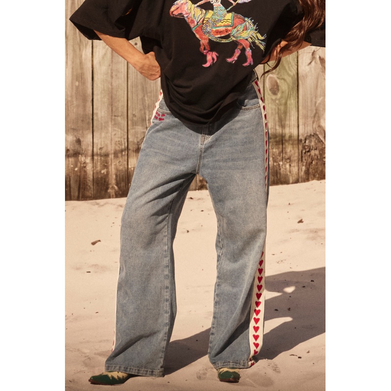 THE RAVING HEART DENIM JEANS XXS