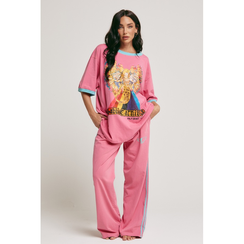 THE VERY OVERSIZED CARNIVALE TEE – PINK XXS