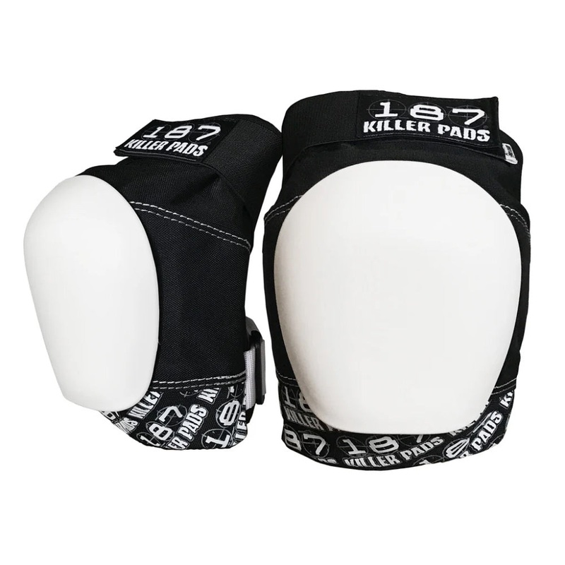 187 Pro Knee Guard – Black with White Cap Jr