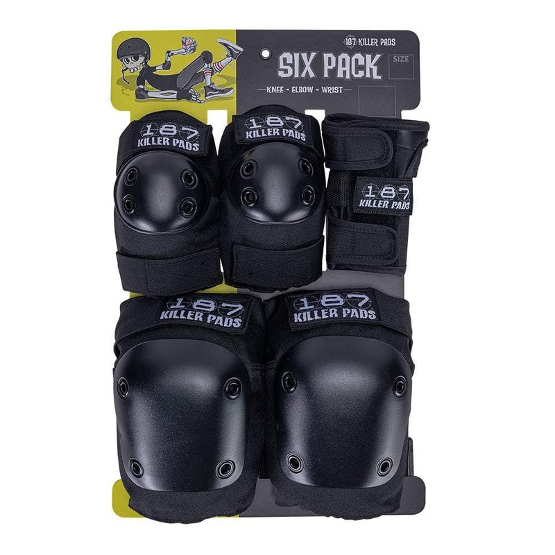 187 Six Pack Protective Gear Adult – Black XS