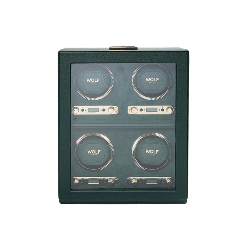 Wolf British Racing Green 4 Piece Watch Winder