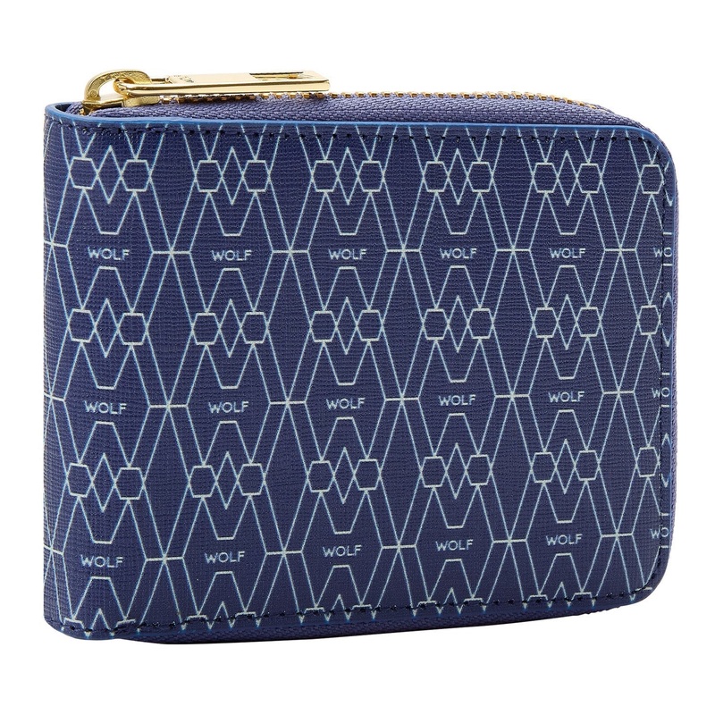 Wolf Signature Range Zip Around Wallet Blue
