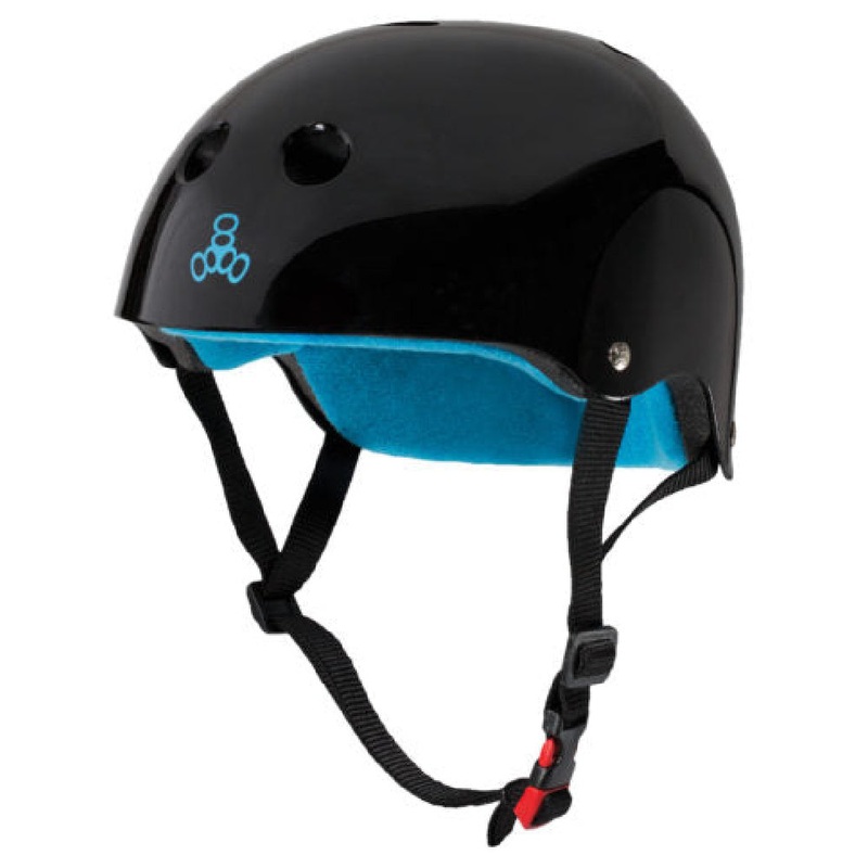Triple 8 The Certified Sweatsaver Helmet – Black Gloss XS/S