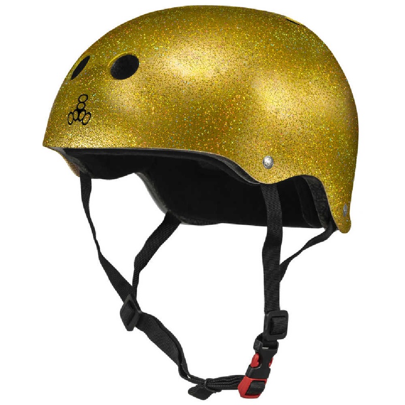Triple 8 THE Certified Helmet Sweat Saver – Gold Glitter XS/S