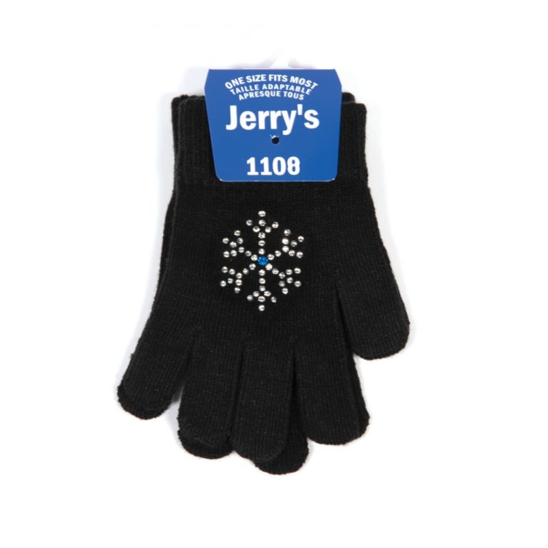 Snowflake Crystal Mini Gloves BLACK