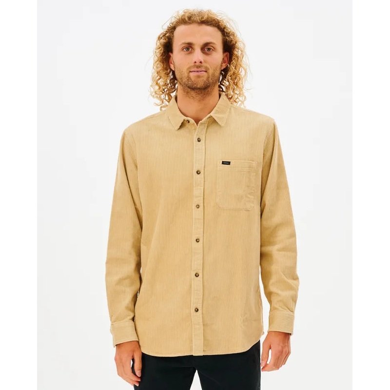 Men’s State Cord Long Sleeve Shirt KHAKI S