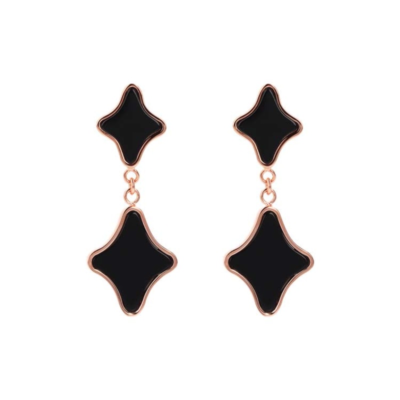 Bronzallure Alba Black Onyx Earrings